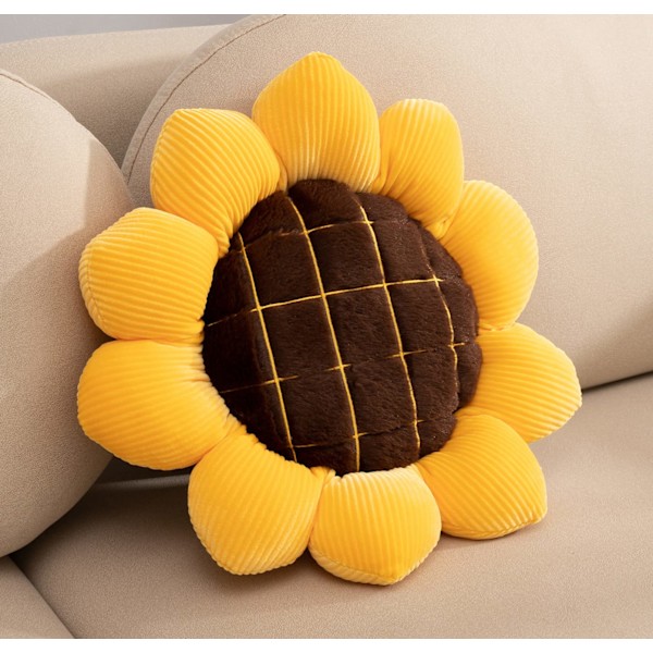 Blomstergulvpute Myk Solsikkepute Formet Matte Throw-XM2-