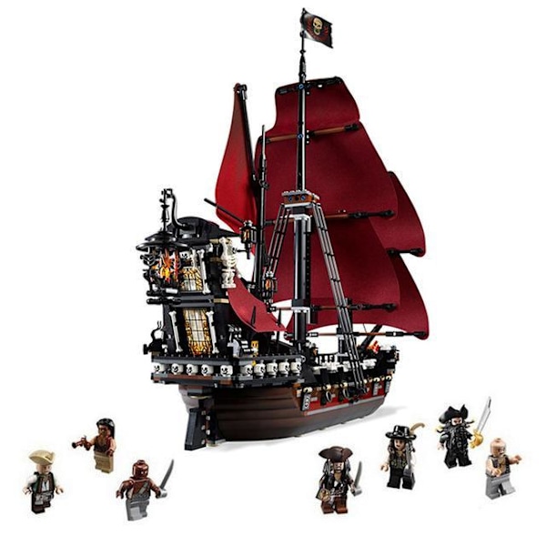 Sort Pearl Ship Piratskib Kompatibel med 4184 4195 Caribisk Model Byggeklodser Klodser Legetøj til Børn Fødselsdag Julegaver Revenge