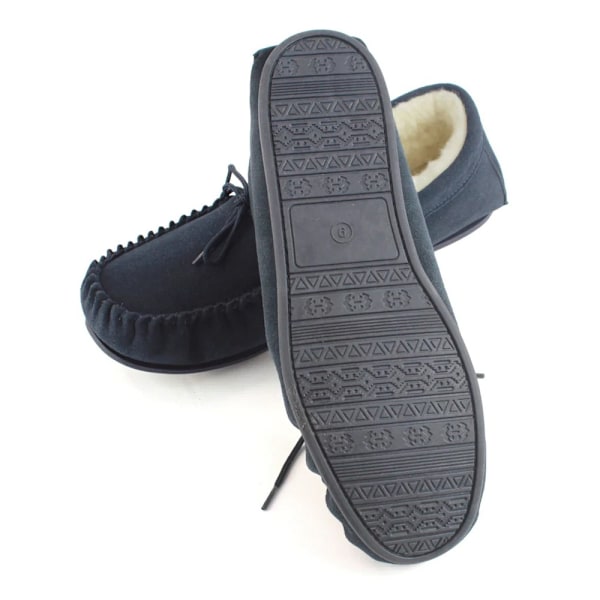Eastern Counties Leather Joel mokasiner i semsket skinn for menn, 7, marineblå Navy-KK1- Navy 7 UK