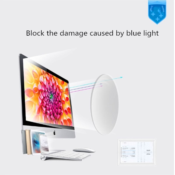 4 st Blåljusblockerande Glasögon Spelglasögon Filter Platt-KK1-