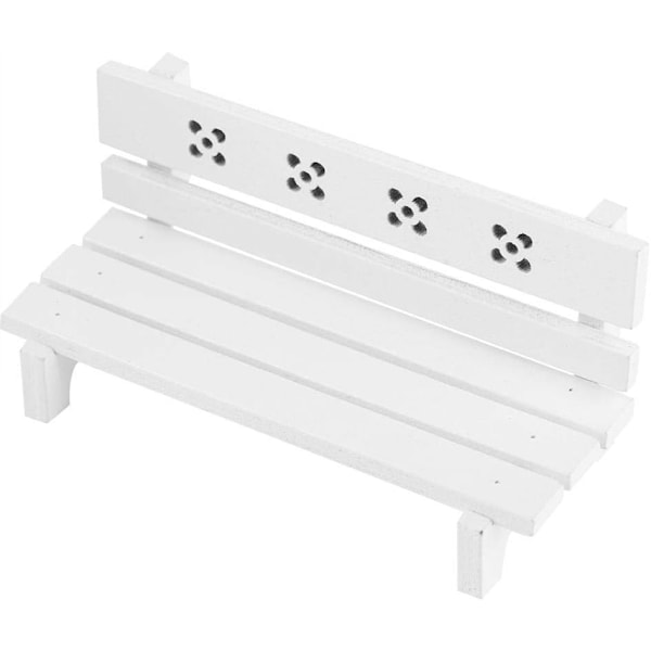 1/12 mittakaavan puistonpenkki simulaatio, miniatyyrituoli (valkoinen)-XM2-