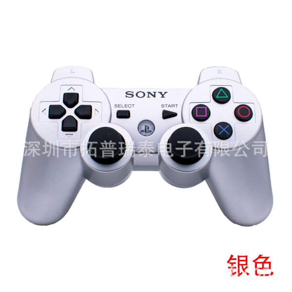 PS3 Spillkontroll PS3 Bluetooth Trådløs Håndkontroll PS3 Universell Knapp Spillkontroll silver