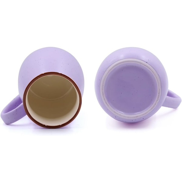 Violetit kahvimukit 355 ml keraamiset söpöt luovat teekuppisarjat hauskat