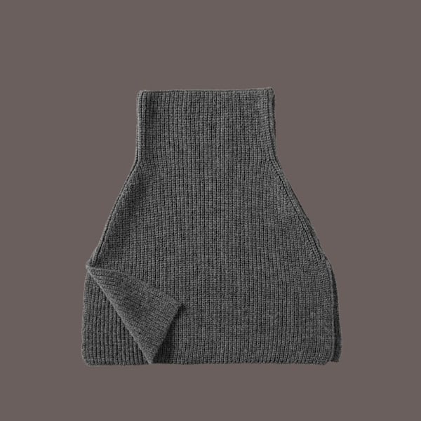 Stickad halsduk polokrage GRÅ 2 2 grå-KK1- grey 2-2