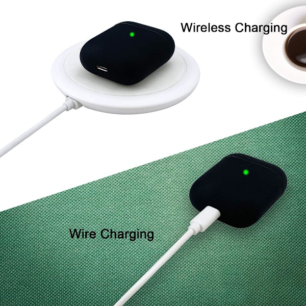 2-pack Skal för AirPods 1&2, Silikon Fullt Skydd -XM2-