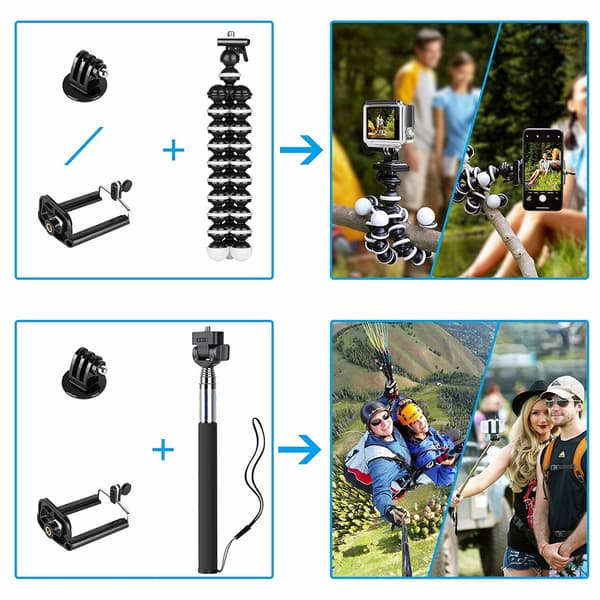 Tilbehørssæt til GoPro Hero - 50 dele 1201