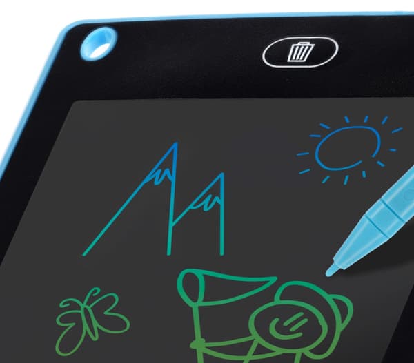 LCD grafisk tegnetablet til børn, sletbar tegnetavle med pen, notesblok 6,5 tommer, multifarvet, blå, Sun Baby Blå