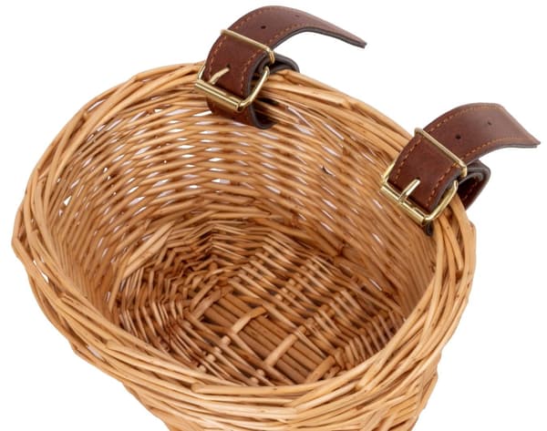 fletkurv til børn, sort, wiklet flettet, Sort