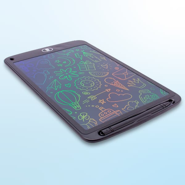 Grafiktablet til børn, Etch-A-Sketch, Stylus, Tavle, Notesbog, 10,5 tommer, Multifarvet, Sort, Sun Baby Sort