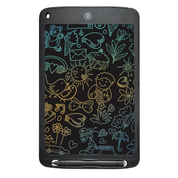 Grafiktablet til børn, Etch-A-Sketch, Stylus, Tavle, Notesbog, 10,5 tommer, Multifarvet, Sort, Sun Baby Sort