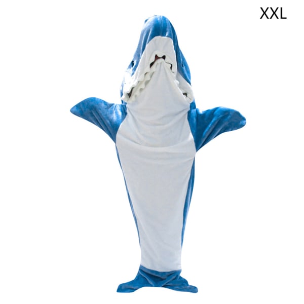 Shark Blanket Hoodie Vuxen - Shark Onesie Adult Bärbar Filt XXL