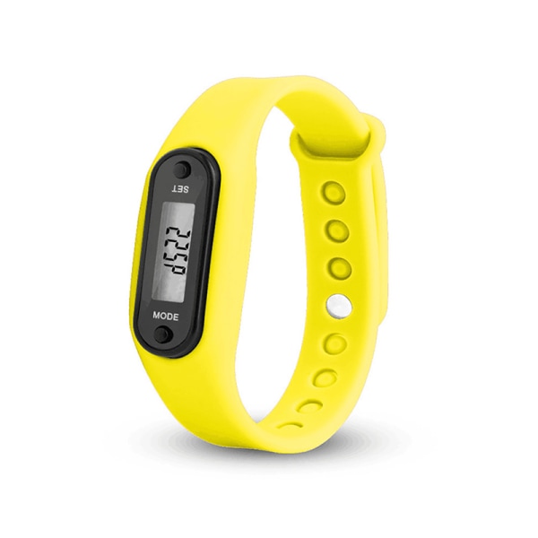 Stegräknare Armband Watch Sport LCD Display Watch yellow