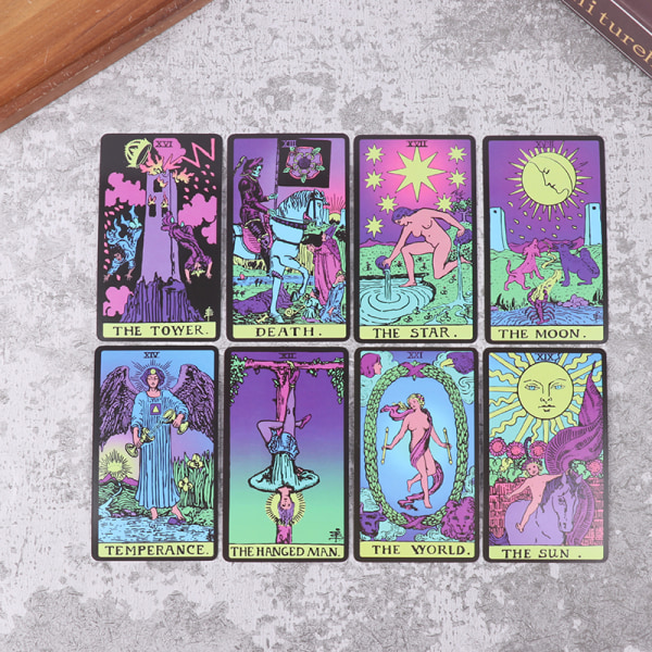 Neon Rider Tarot Card Prophecy Divination Deck Game Fate Card