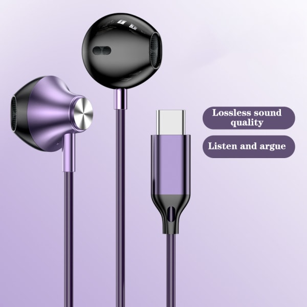 3,5 mm /Type-c Headset In-ear Ny hörlur för Android X12