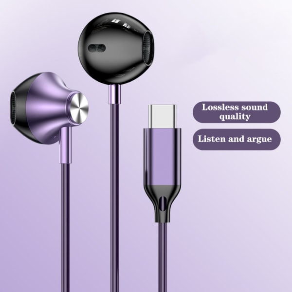 3,5 mm /Type-c Headset In-ear Ny hörlur för Android X5