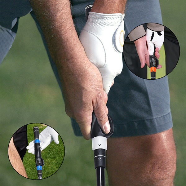 Golf Grip Trainer Attachment Outdoor Golf Swing Trainer Blue