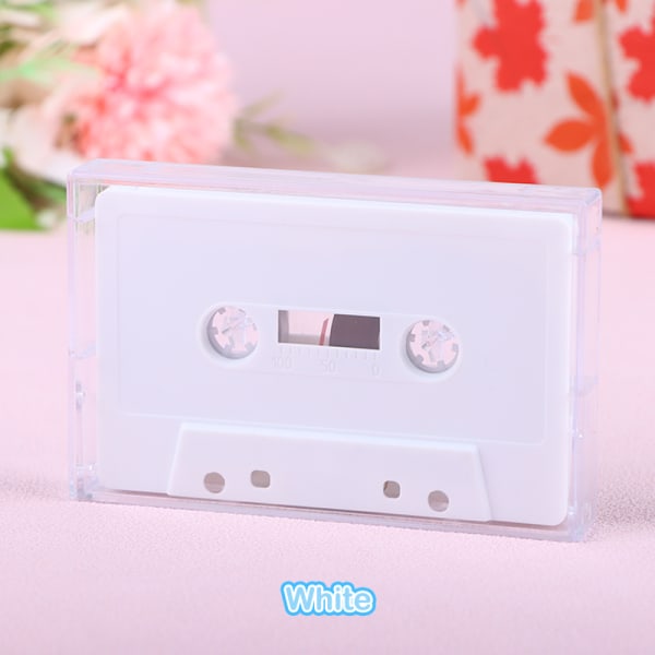Blank Tape Case Player med 45 min magnetisk o bandinspelning White