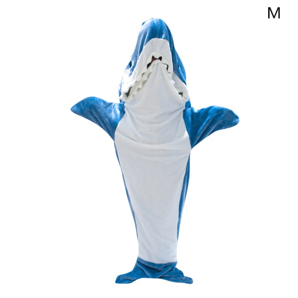 Shark Blanket Hoodie Vuxen - Shark Onesie Adult Bärbar Filt M