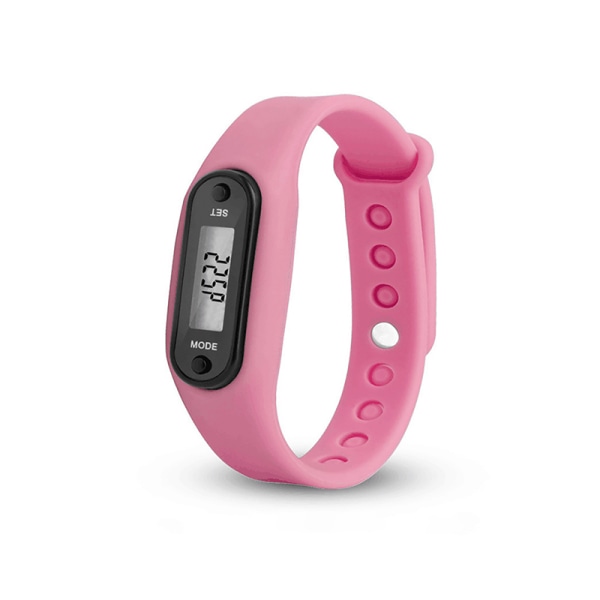 Stegräknare Armband Watch Sport LCD Display Watch Pink