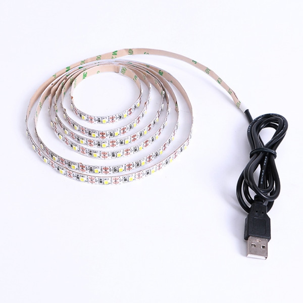 DC 5V USB LED Strips Varmvit RGB Tira LED Strip Light 1meter