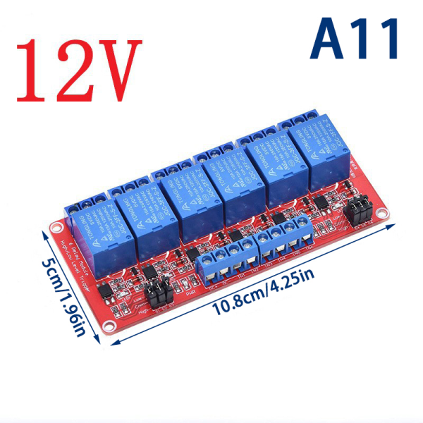 Relämodul Optokopplare Isolering Hög och låg nivå trigger A11