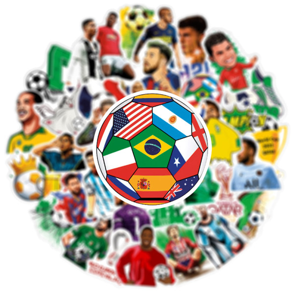 50st Fotbollsstjärna Fotboll Graffiti klistermärken
