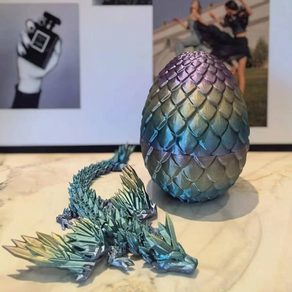Gem Dragon Crystal Dragon Egg Roterbar och ställbar leksak A3