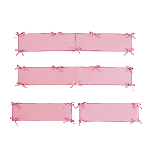 4 st Andningsbar bomull Baby Bumpers Vadderat foder Pink
