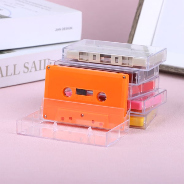 Blank Tape Case Player med 45 min magnetisk o bandinspelning Pink