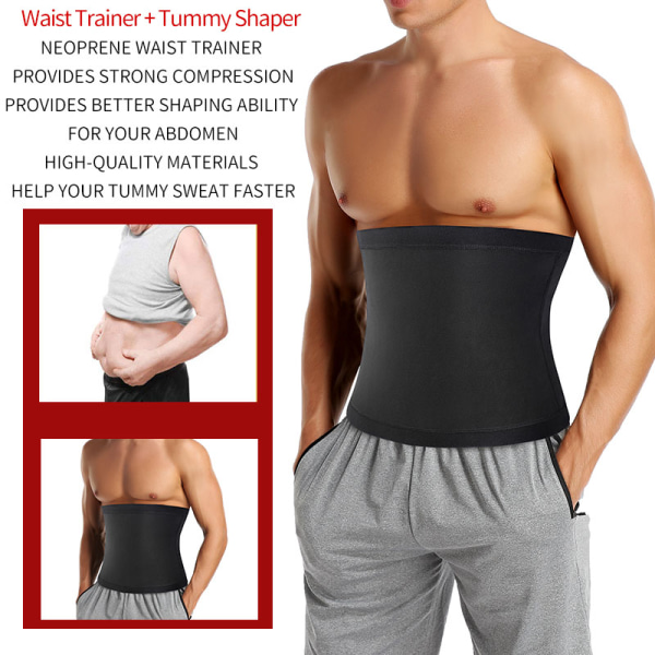 Bukreducerare Body Shaper Fitness Bälte Waist trainer Black SM