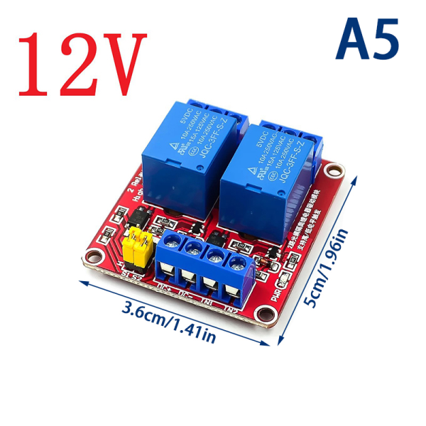 Relämodul Optokopplare Isolering Hög och låg nivå trigger A5
