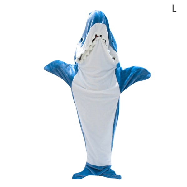 Shark Blanket Hoodie Vuxen - Shark Onesie Adult Bärbar Filt L