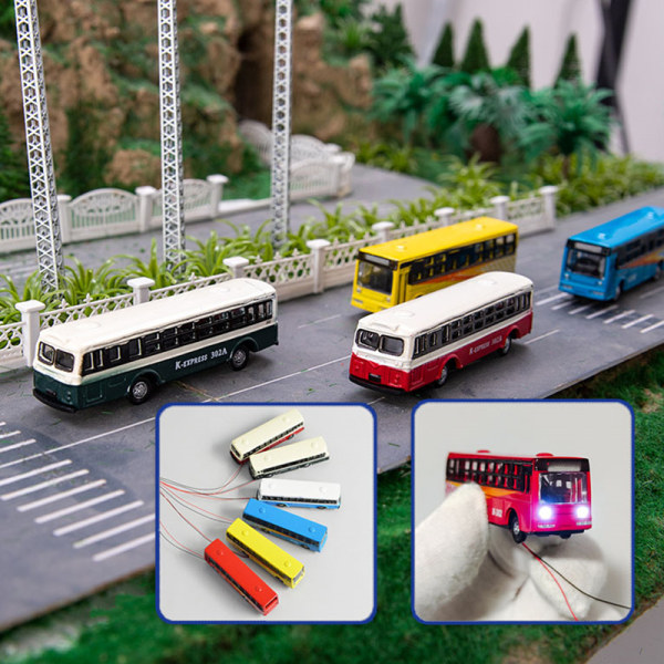 Skala 1:150 Legering Minimodell Buss 12V Med LED-ljus