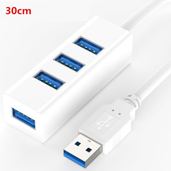 USB Hub Multi USB Splitter Hub Använd power White 30CM