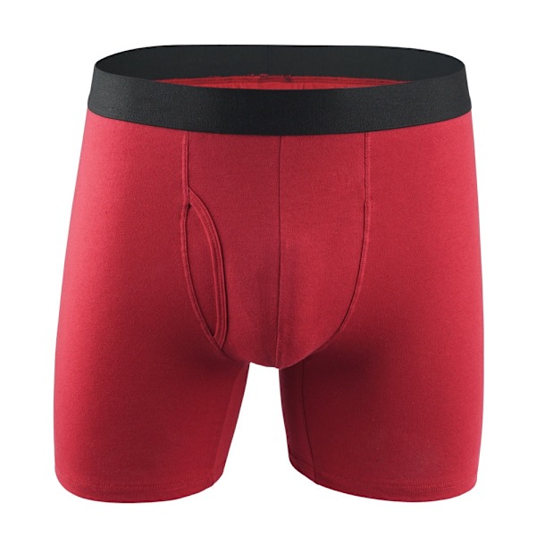 Bekväma långa boxershorts - 3pack röd Red Euro S