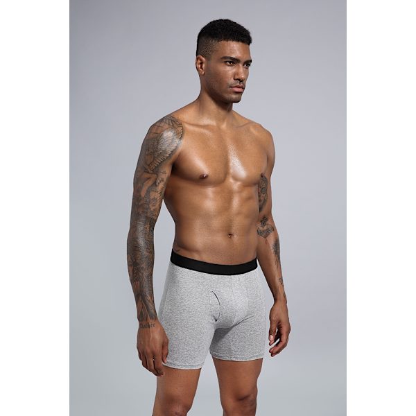 Bekväma långa boxershorts - 3pack grå Grey Euro S