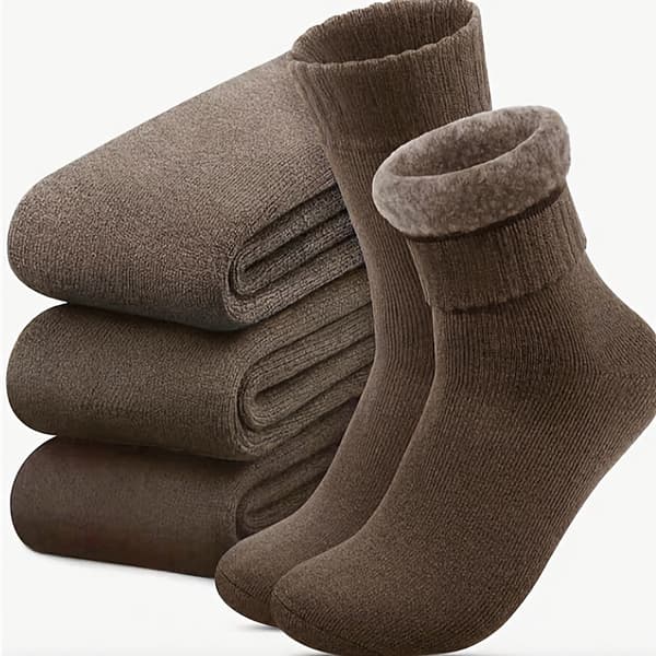 6-pack herrsockor för vintern, värmande black