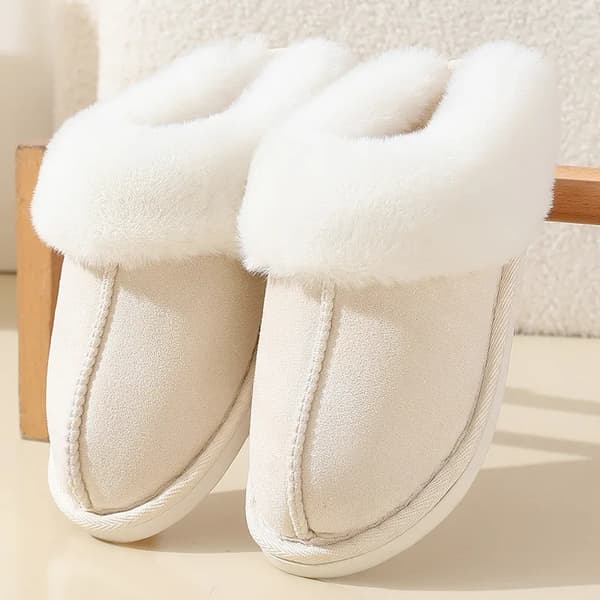 Varmfodrade innetofflor - unisex mjuka tofflor ivory EU 41-42
