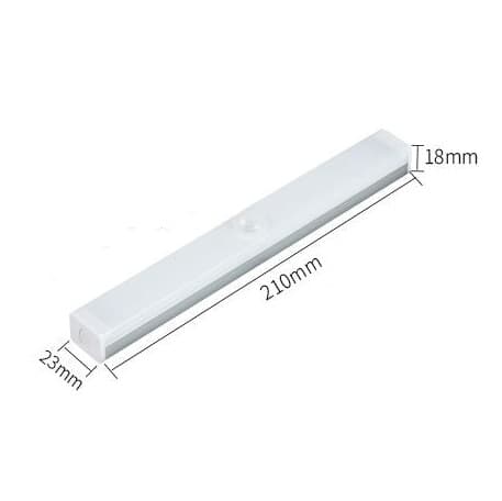 Trådlös USB-uppladdningsbar lampa med rörelsesensor warm white 10cm