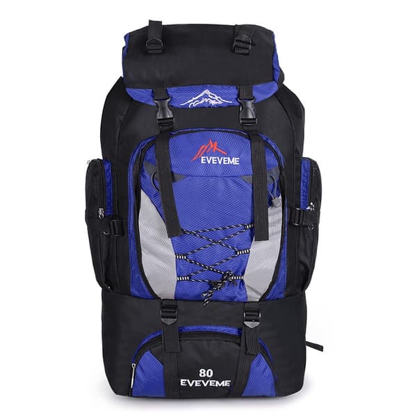 Rymlig 80-liters friluftsryggsäck black