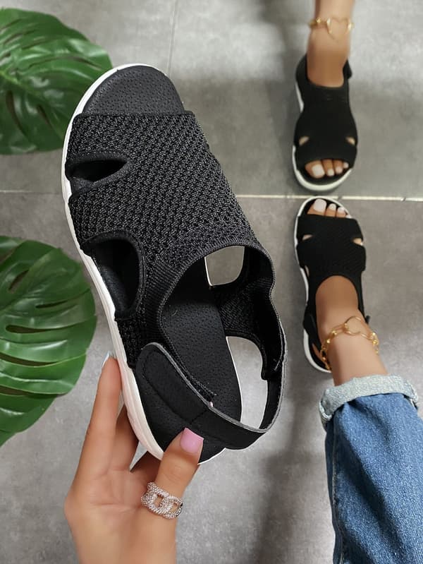 Lediga platta sommarsandaler black Euro 35