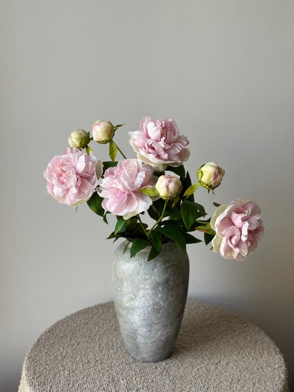 2-huvud konstgjorda pionblommor Pink 4pcs