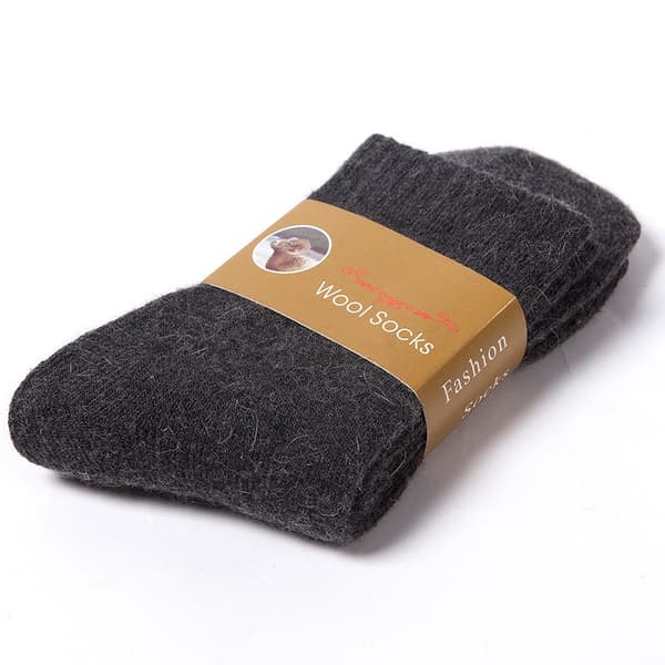 Varma strumpor med hög ullhalt, 10-pack black