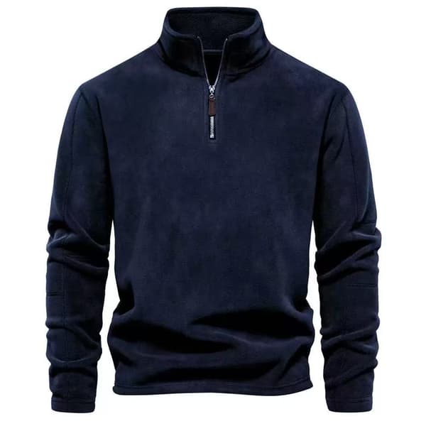 Fleecepullover för herr med hög krage och dragkedja grey Euro M