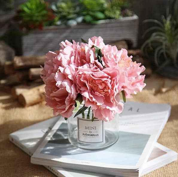 Konstgjord blomsterbukett light pink