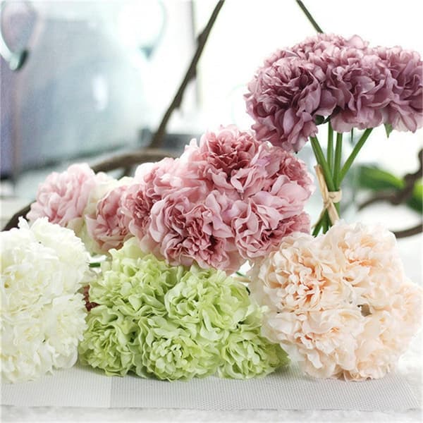 Konstgjord blomsterbukett light peach