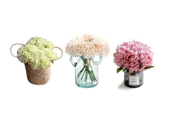 Konstgjord blomsterbukett light peach
