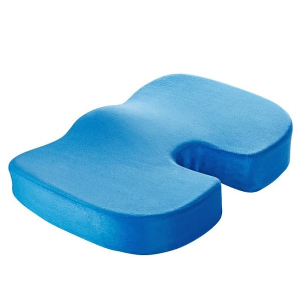 Sittdyna i memoryskum med mjukt och fluffigt överdrag black