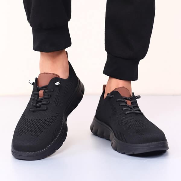 Casual sneakers för män i mesh black