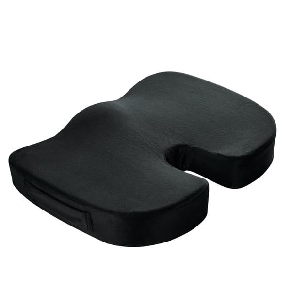 Sittdyna i memoryskum med mjukt och fluffigt överdrag black